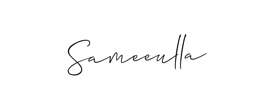 How to make Sameeulla signature? Allison_Script is a professional autograph style. Create handwritten signature for Sameeulla name. Sameeulla signature style 2 images and pictures png