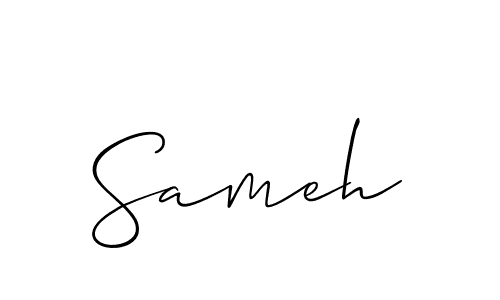 Make a beautiful signature design for name Sameh. With this signature (Allison_Script) style, you can create a handwritten signature for free. Sameh signature style 2 images and pictures png