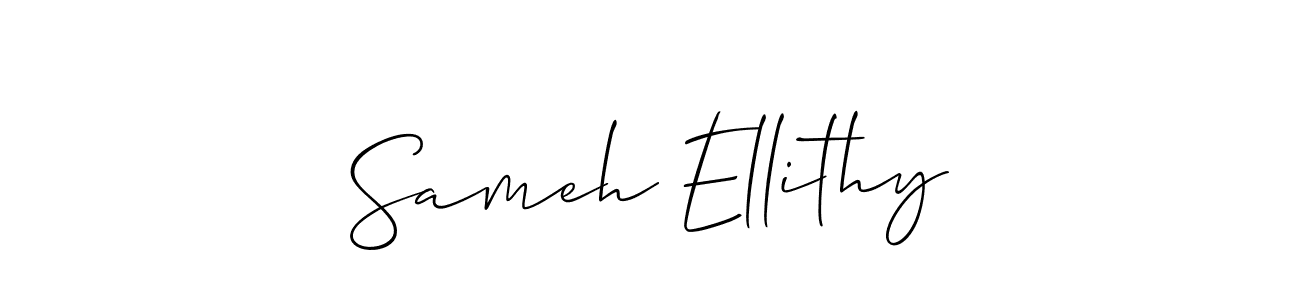 Use a signature maker to create a handwritten signature online. With this signature software, you can design (Allison_Script) your own signature for name Sameh Ellithy. Sameh Ellithy signature style 2 images and pictures png