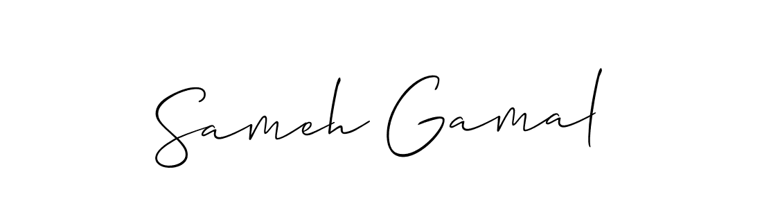 Design your own signature with our free online signature maker. With this signature software, you can create a handwritten (Allison_Script) signature for name Sameh Gamal. Sameh Gamal signature style 2 images and pictures png