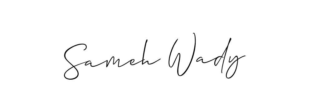 Also You can easily find your signature by using the search form. We will create Sameh Wady name handwritten signature images for you free of cost using Allison_Script sign style. Sameh Wady signature style 2 images and pictures png