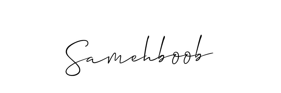 Also we have Samehboob name is the best signature style. Create professional handwritten signature collection using Allison_Script autograph style. Samehboob signature style 2 images and pictures png