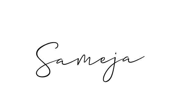 Sameja stylish signature style. Best Handwritten Sign (Allison_Script) for my name. Handwritten Signature Collection Ideas for my name Sameja. Sameja signature style 2 images and pictures png