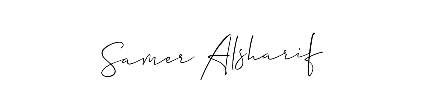 if you are searching for the best signature style for your name Samer Alsharif. so please give up your signature search. here we have designed multiple signature styles  using Allison_Script. Samer Alsharif signature style 2 images and pictures png