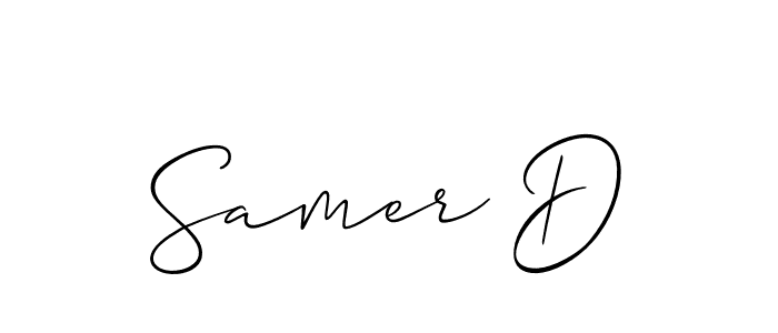 Make a beautiful signature design for name Samer D. With this signature (Allison_Script) style, you can create a handwritten signature for free. Samer D signature style 2 images and pictures png