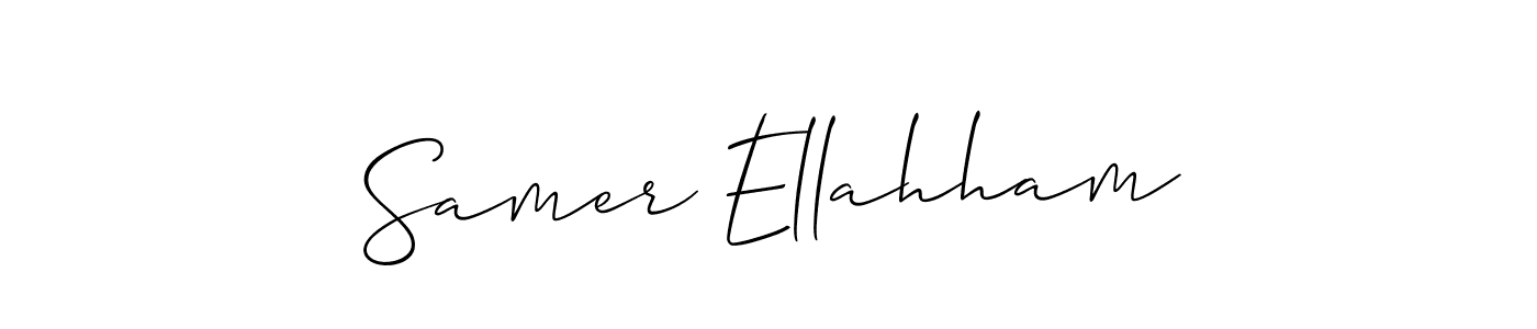 Make a beautiful signature design for name Samer Ellahham. With this signature (Allison_Script) style, you can create a handwritten signature for free. Samer Ellahham signature style 2 images and pictures png