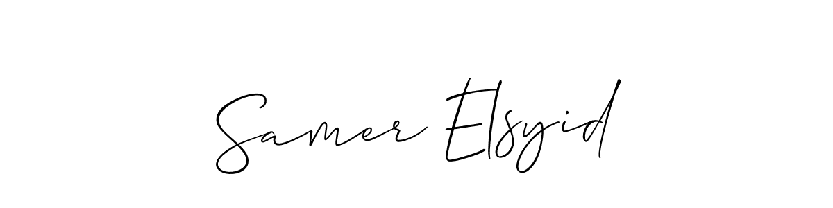 Design your own signature with our free online signature maker. With this signature software, you can create a handwritten (Allison_Script) signature for name Samer Elsyid. Samer Elsyid signature style 2 images and pictures png