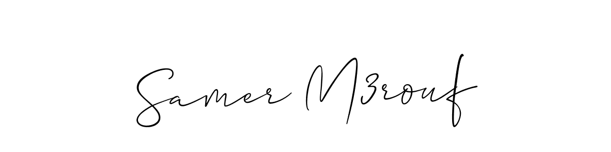 You should practise on your own different ways (Allison_Script) to write your name (Samer M3rouf) in signature. don't let someone else do it for you. Samer M3rouf signature style 2 images and pictures png