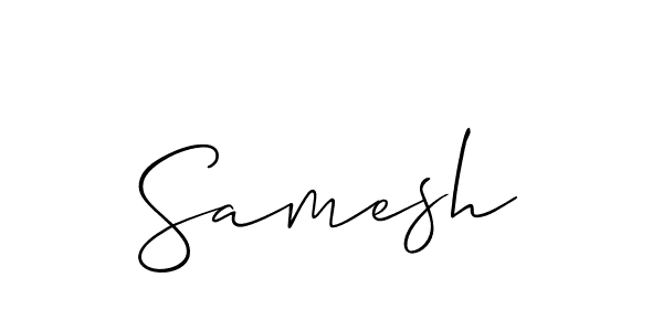 Best and Professional Signature Style for Samesh. Allison_Script Best Signature Style Collection. Samesh signature style 2 images and pictures png