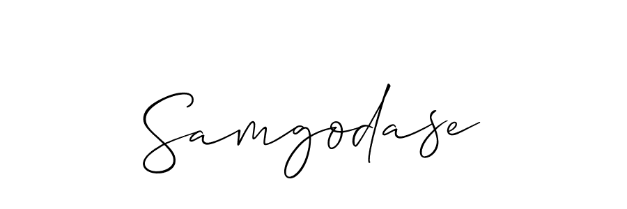 Design your own signature with our free online signature maker. With this signature software, you can create a handwritten (Allison_Script) signature for name Samgodase. Samgodase signature style 2 images and pictures png