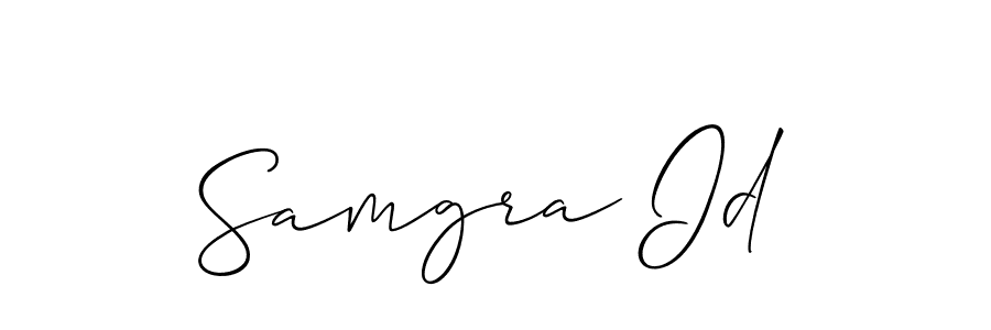 Samgra Id stylish signature style. Best Handwritten Sign (Allison_Script) for my name. Handwritten Signature Collection Ideas for my name Samgra Id. Samgra Id signature style 2 images and pictures png