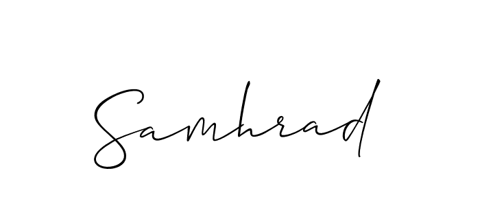 The best way (Allison_Script) to make a short signature is to pick only two or three words in your name. The name Samhrad include a total of six letters. For converting this name. Samhrad signature style 2 images and pictures png