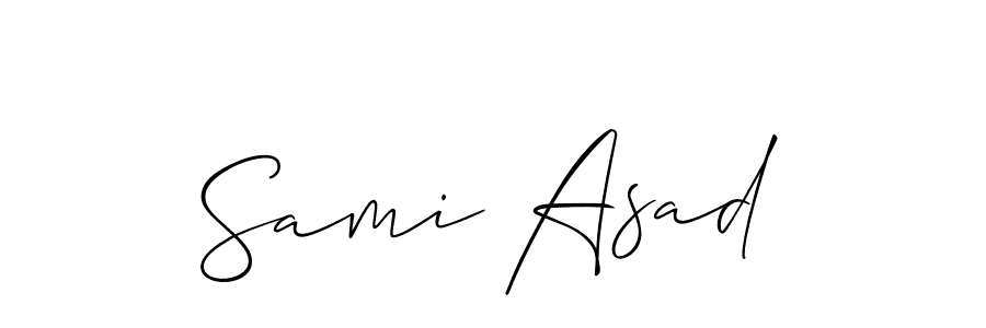 It looks lik you need a new signature style for name Sami Asad. Design unique handwritten (Allison_Script) signature with our free signature maker in just a few clicks. Sami Asad signature style 2 images and pictures png