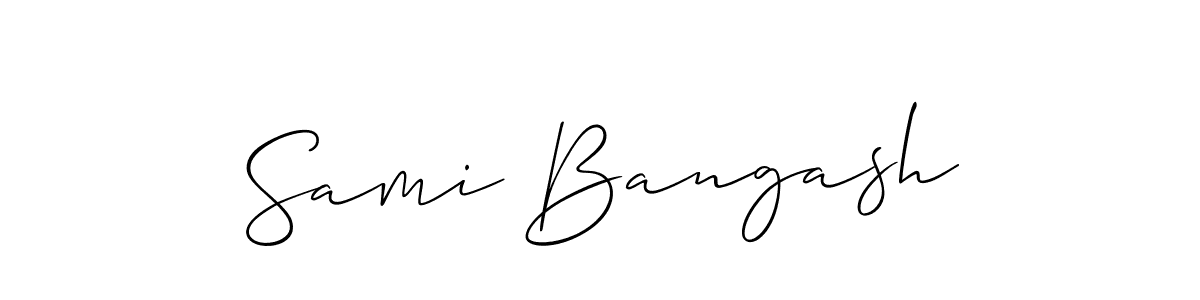 Design your own signature with our free online signature maker. With this signature software, you can create a handwritten (Allison_Script) signature for name Sami Bangash. Sami Bangash signature style 2 images and pictures png