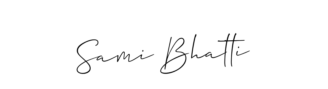 Design your own signature with our free online signature maker. With this signature software, you can create a handwritten (Allison_Script) signature for name Sami Bhatti. Sami Bhatti signature style 2 images and pictures png