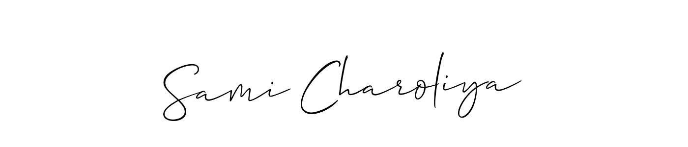 Here are the top 10 professional signature styles for the name Sami Charoliya. These are the best autograph styles you can use for your name. Sami Charoliya signature style 2 images and pictures png