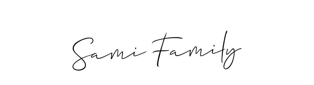 Similarly Allison_Script is the best handwritten signature design. Signature creator online .You can use it as an online autograph creator for name Sami Family. Sami Family signature style 2 images and pictures png