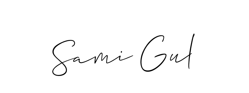 How to Draw Sami Gul signature style? Allison_Script is a latest design signature styles for name Sami Gul. Sami Gul signature style 2 images and pictures png