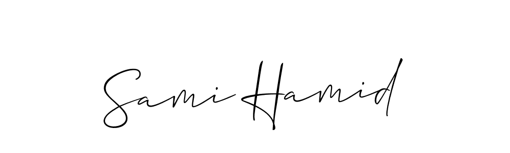 Make a beautiful signature design for name Sami Hamid. With this signature (Allison_Script) style, you can create a handwritten signature for free. Sami Hamid signature style 2 images and pictures png