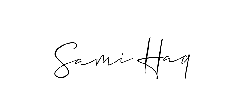 Make a short Sami Haq signature style. Manage your documents anywhere anytime using Allison_Script. Create and add eSignatures, submit forms, share and send files easily. Sami Haq signature style 2 images and pictures png