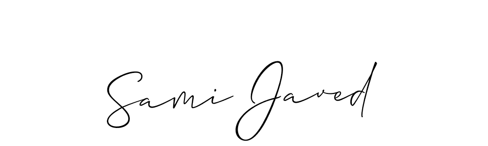 Create a beautiful signature design for name Sami Javed. With this signature (Allison_Script) fonts, you can make a handwritten signature for free. Sami Javed signature style 2 images and pictures png