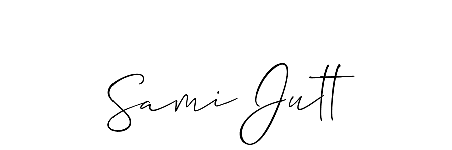 if you are searching for the best signature style for your name Sami Jutt. so please give up your signature search. here we have designed multiple signature styles  using Allison_Script. Sami Jutt signature style 2 images and pictures png