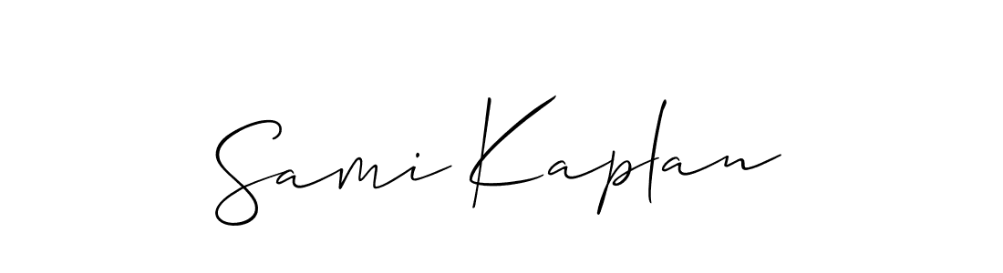 How to make Sami Kaplan name signature. Use Allison_Script style for creating short signs online. This is the latest handwritten sign. Sami Kaplan signature style 2 images and pictures png