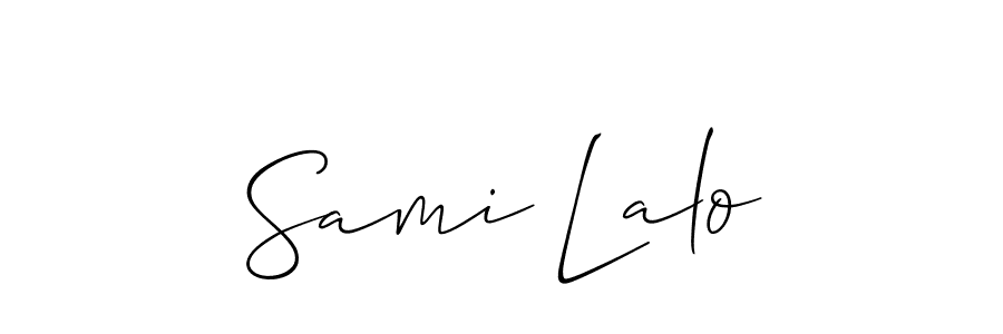 Make a beautiful signature design for name Sami Lalo. With this signature (Allison_Script) style, you can create a handwritten signature for free. Sami Lalo signature style 2 images and pictures png