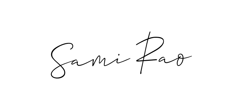 Similarly Allison_Script is the best handwritten signature design. Signature creator online .You can use it as an online autograph creator for name Sami Rao. Sami Rao signature style 2 images and pictures png