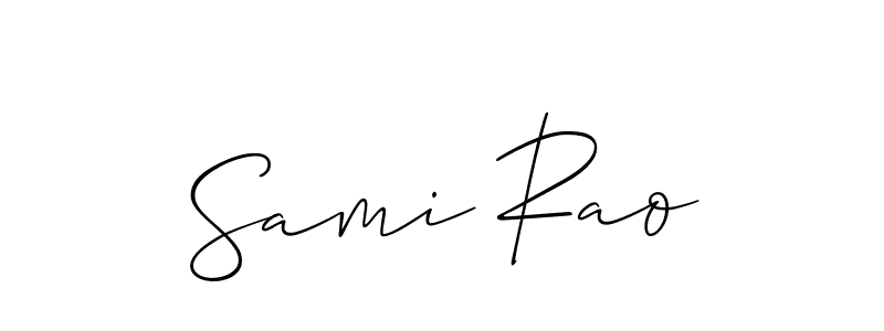 Similarly Allison_Script is the best handwritten signature design. Signature creator online .You can use it as an online autograph creator for name Sami Rao. Sami Rao signature style 2 images and pictures png