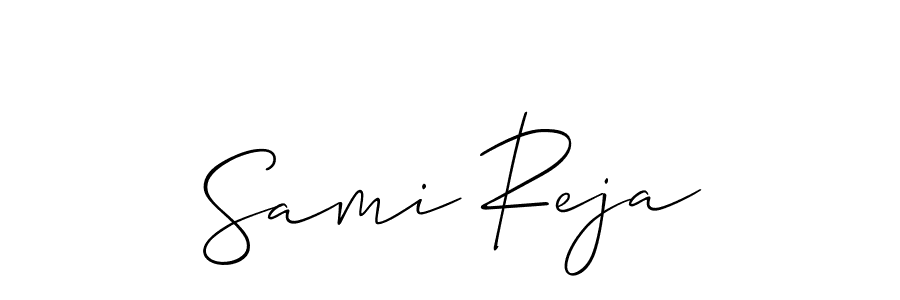 Sami Reja stylish signature style. Best Handwritten Sign (Allison_Script) for my name. Handwritten Signature Collection Ideas for my name Sami Reja. Sami Reja signature style 2 images and pictures png