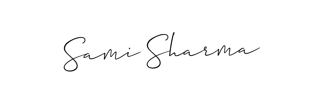 Similarly Allison_Script is the best handwritten signature design. Signature creator online .You can use it as an online autograph creator for name Sami Sharma. Sami Sharma signature style 2 images and pictures png