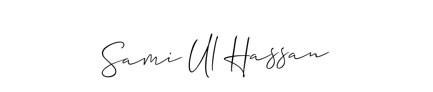 Create a beautiful signature design for name Sami Ul Hassan. With this signature (Allison_Script) fonts, you can make a handwritten signature for free. Sami Ul Hassan signature style 2 images and pictures png