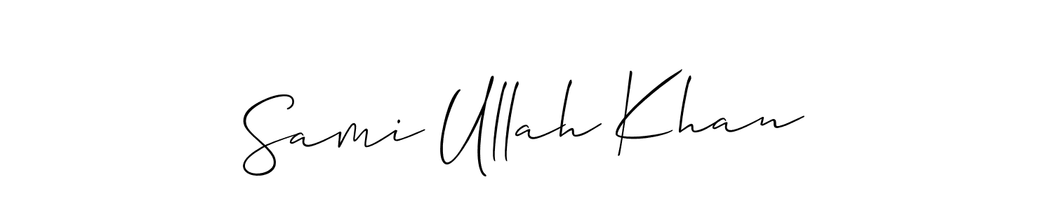 Sami Ullah Khan stylish signature style. Best Handwritten Sign (Allison_Script) for my name. Handwritten Signature Collection Ideas for my name Sami Ullah Khan. Sami Ullah Khan signature style 2 images and pictures png