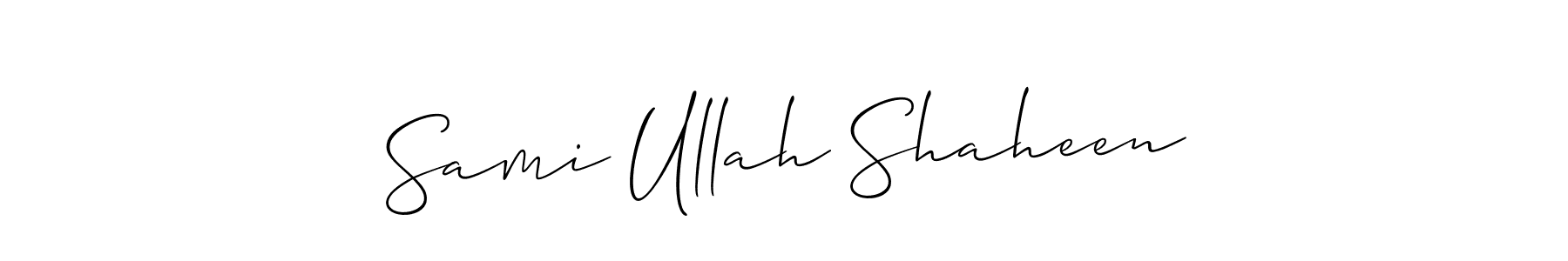 You can use this online signature creator to create a handwritten signature for the name Sami Ullah Shaheen. This is the best online autograph maker. Sami Ullah Shaheen signature style 2 images and pictures png