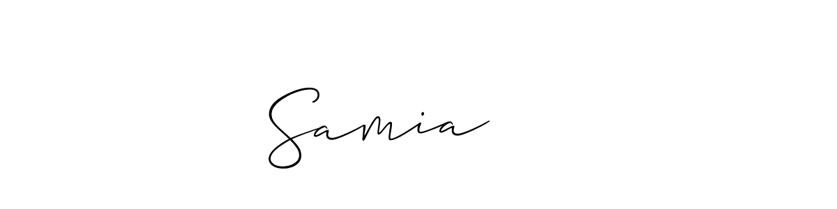 It looks lik you need a new signature style for name Samia ناز. Design unique handwritten (Allison_Script) signature with our free signature maker in just a few clicks. Samia ناز signature style 2 images and pictures png