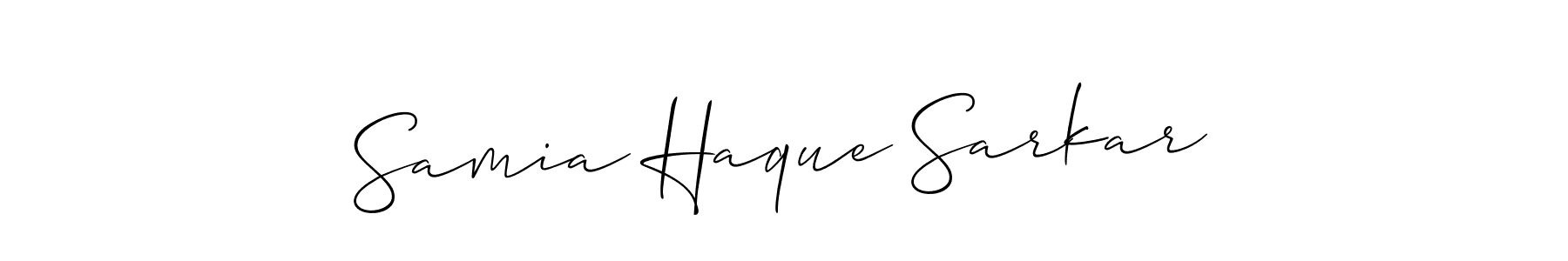 Also You can easily find your signature by using the search form. We will create Samia Haque Sarkar name handwritten signature images for you free of cost using Allison_Script sign style. Samia Haque Sarkar signature style 2 images and pictures png