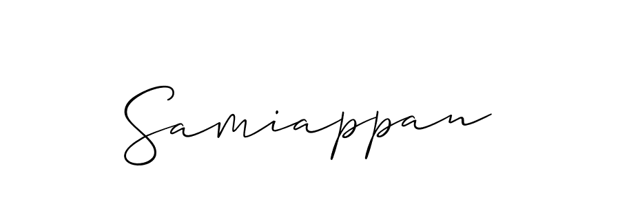 Use a signature maker to create a handwritten signature online. With this signature software, you can design (Allison_Script) your own signature for name Samiappan. Samiappan signature style 2 images and pictures png