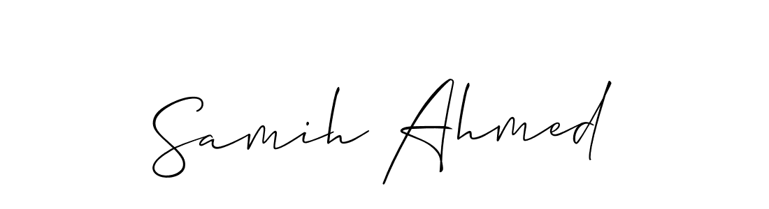 How to Draw Samih Ahmed signature style? Allison_Script is a latest design signature styles for name Samih Ahmed. Samih Ahmed signature style 2 images and pictures png