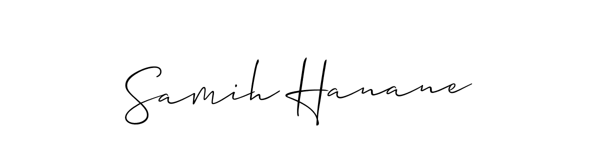 This is the best signature style for the Samih Hanane name. Also you like these signature font (Allison_Script). Mix name signature. Samih Hanane signature style 2 images and pictures png