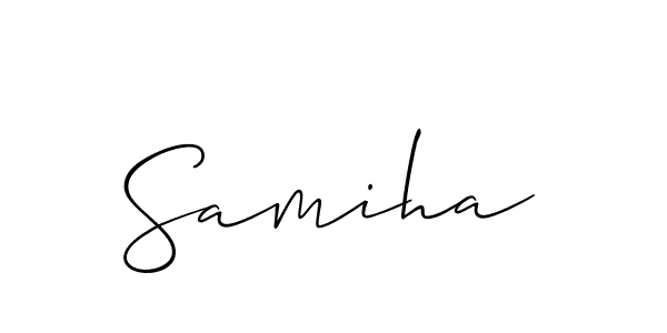 How to make Samiha signature? Allison_Script is a professional autograph style. Create handwritten signature for Samiha name. Samiha signature style 2 images and pictures png