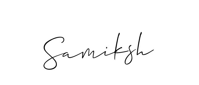 How to Draw Samiksh signature style? Allison_Script is a latest design signature styles for name Samiksh. Samiksh signature style 2 images and pictures png