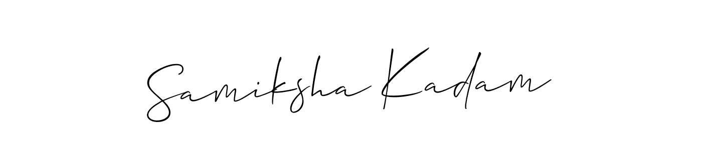 How to Draw Samiksha Kadam signature style? Allison_Script is a latest design signature styles for name Samiksha Kadam. Samiksha Kadam signature style 2 images and pictures png