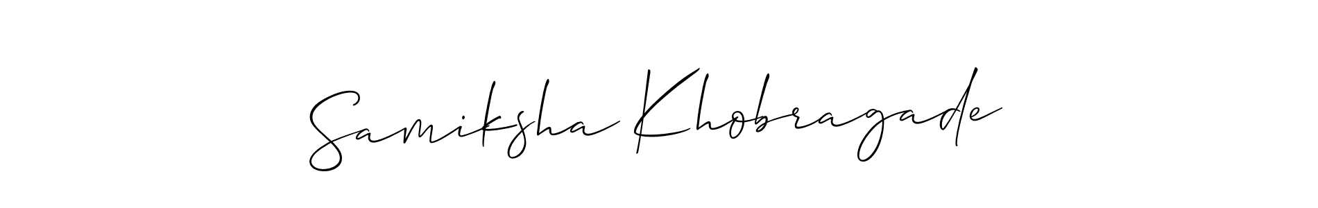 Design your own signature with our free online signature maker. With this signature software, you can create a handwritten (Allison_Script) signature for name Samiksha Khobragade. Samiksha Khobragade signature style 2 images and pictures png
