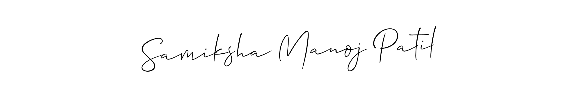 How to Draw Samiksha Manoj Patil signature style? Allison_Script is a latest design signature styles for name Samiksha Manoj Patil. Samiksha Manoj Patil signature style 2 images and pictures png