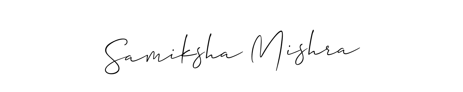 How to make Samiksha Mishra signature? Allison_Script is a professional autograph style. Create handwritten signature for Samiksha Mishra name. Samiksha Mishra signature style 2 images and pictures png
