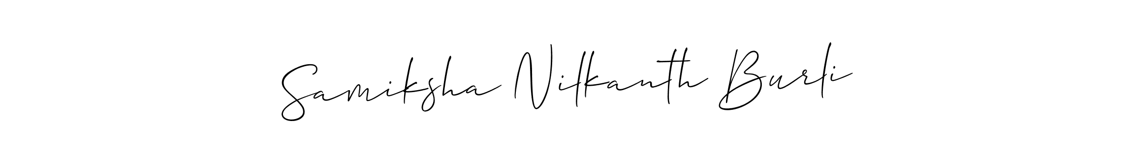 Samiksha Nilkanth Burli stylish signature style. Best Handwritten Sign (Allison_Script) for my name. Handwritten Signature Collection Ideas for my name Samiksha Nilkanth Burli. Samiksha Nilkanth Burli signature style 2 images and pictures png