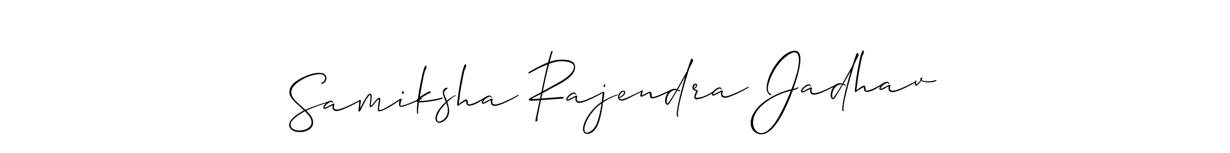 Use a signature maker to create a handwritten signature online. With this signature software, you can design (Allison_Script) your own signature for name Samiksha Rajendra Jadhav. Samiksha Rajendra Jadhav signature style 2 images and pictures png
