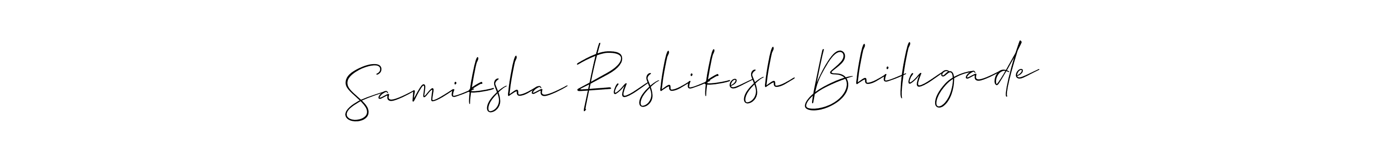 Similarly Allison_Script is the best handwritten signature design. Signature creator online .You can use it as an online autograph creator for name Samiksha Rushikesh Bhilugade. Samiksha Rushikesh Bhilugade signature style 2 images and pictures png