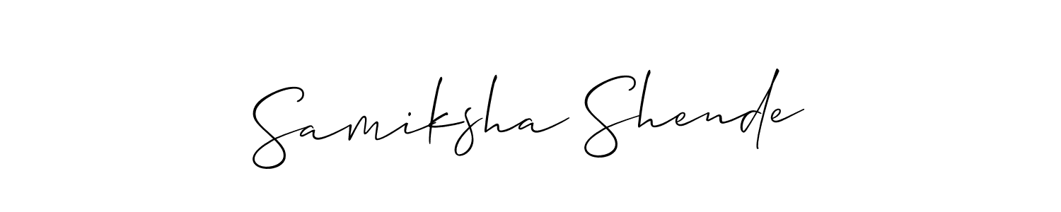 See photos of Samiksha Shende official signature by Spectra . Check more albums & portfolios. Read reviews & check more about Allison_Script font. Samiksha Shende signature style 2 images and pictures png